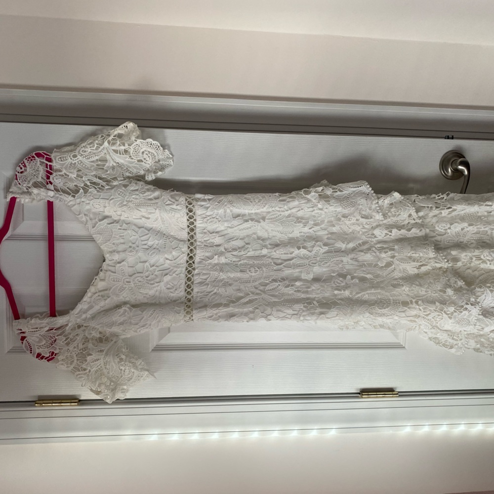 Lulus white engagement dress
